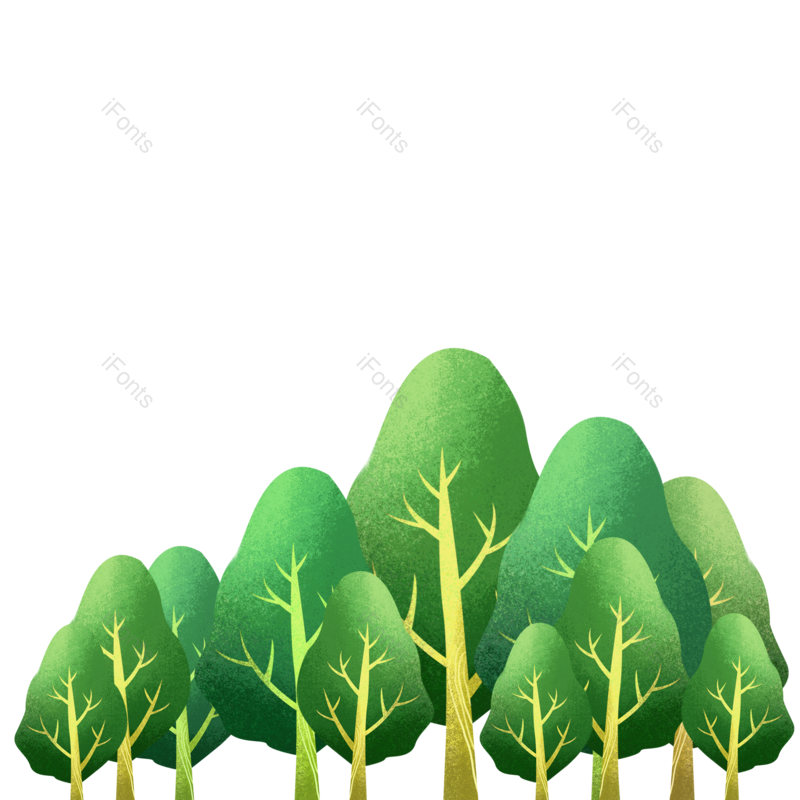 卡通绿色图片,卡通素材元素,植物素材PNG,风景素材免抠素材